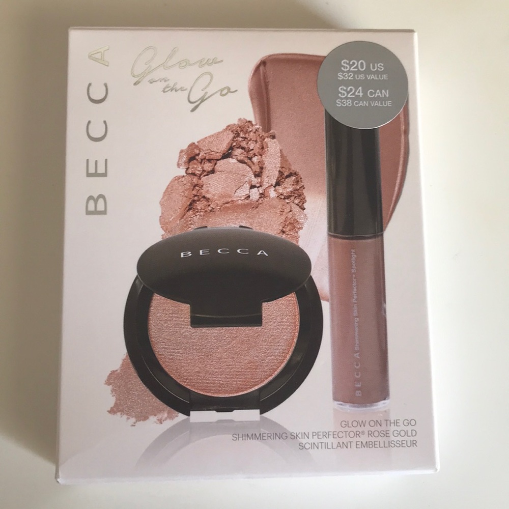 BNIB Becca glow on the go Rose Gold highlighter